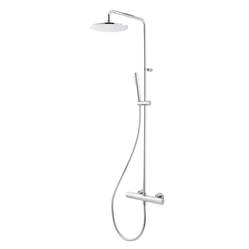 LIVING SPA Duschsäule RB 250mm rund Stabhandbrause Chrom