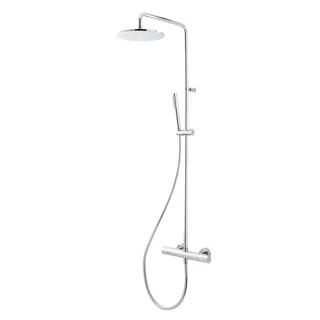 LIVING SPA Duschsäule RB 250mm rund Stabhandbrause Chrom