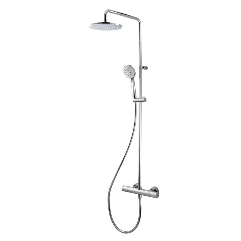 LIVING SPA Duschsäule RB 200mm rund Multihandbrause Chrom