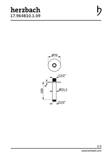 LIVING SPA Deckenarm 100mm 70 rund Edelstahl – Bild 2