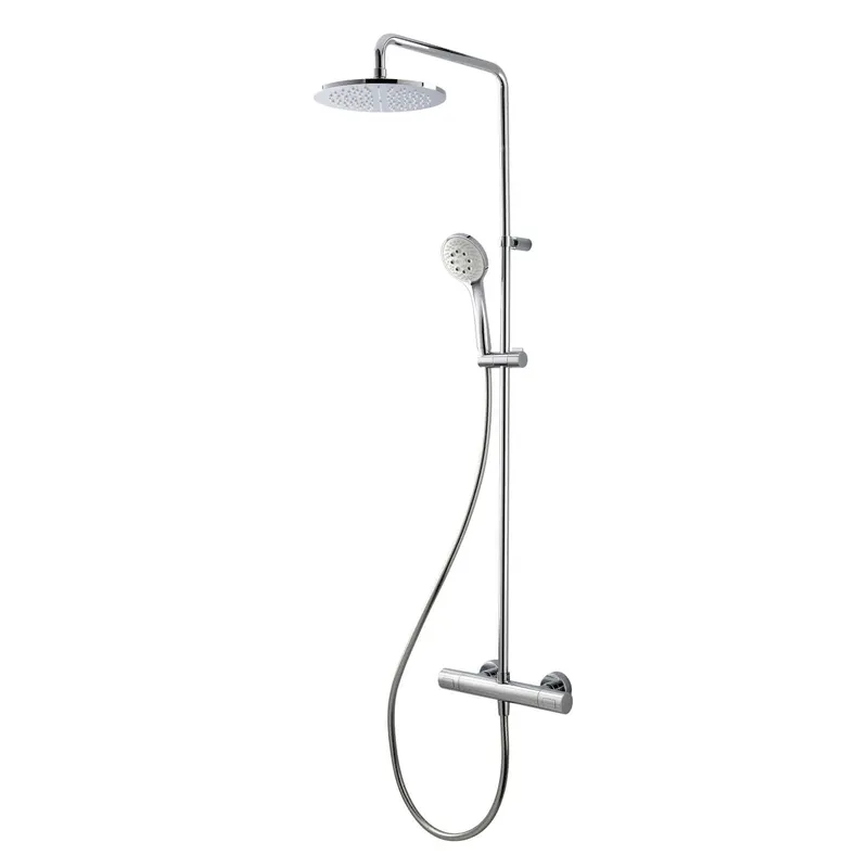 LIVING SPA Duschsäule RB 250mm rund Multihandbrause Chrom