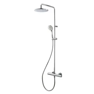 LIVING SPA Duschsäule RB 250mm rund Multihandbrause Chrom