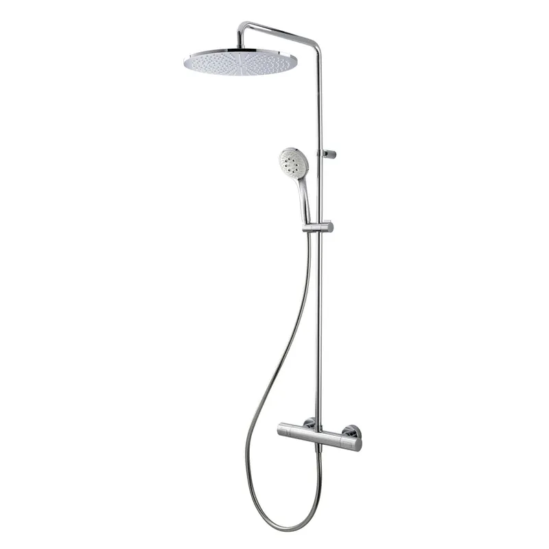 LIVING SPA Duschsäule RB 300mm rund Multihandbrause Chrom