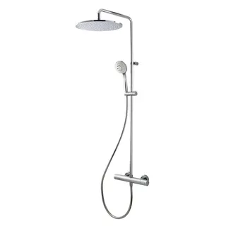 LIVING SPA Duschsäule RB 300mm rund Multihandbrause Chrom