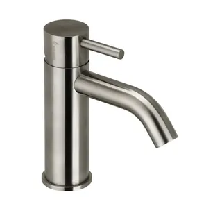 DEEP iX Waschtisch-Einlochbatterie M-Size 45mm mit Push-Ablauf Edelstahl