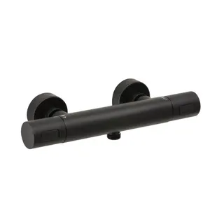 LIVING Thermostat-Brausebatterie Aufputz rund CoolBody Schwarz matt