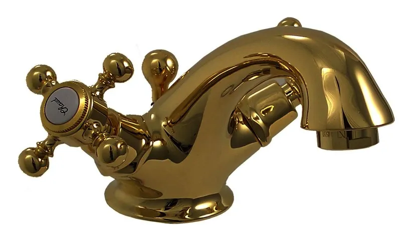 ANAIS Waschtisch-Einlochbatterie mit Ablauf Gold