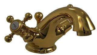 ANAIS Waschtisch-Einlochbatterie mit Ablauf Gold