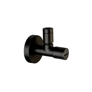LIVING Eckventil rund Schwarz matt