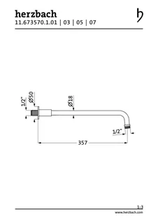 LIVING SPA Retro Wandarm 357mm rund gewinkelt Chrom – Bild 2