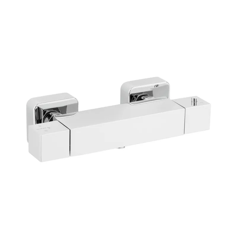 LIVING Thermostat-Brausebatterie Aufputz eckig Chrom