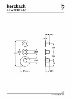 LOGIC XL 2 Thermostat-Farbset 3 Blenden/Griffe rund Schwarz matt – Bild 2