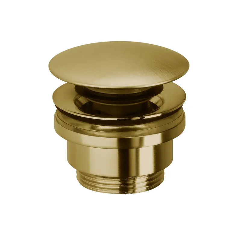 LIVING Ablaufventil mit/ohne Staufunktion rund Brass Steel