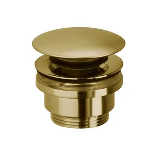 LIVING Ablaufventil mit/ohne Staufunktion rund Brass Steel