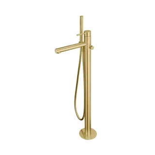 DESIGN iX PVD Wanneneinlaufsäule Brass Steel