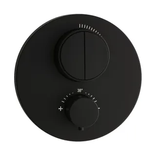 LIVING PUSH Thermostat-Farbset 2 Verbraucher rund rund Schwarz matt