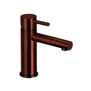 DESIGN iX PVD WT-Einlochbatt. M-Size mit Ablauf Copper Steel