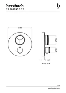 LIVING PUSH Thermostat-Farbset 3 Verbraucher rund rund Schwarz matt – Bild 2