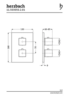 LIVING Thermostat-Farbset 2 Verbraucher eckig eckig Chrom – Bild 2