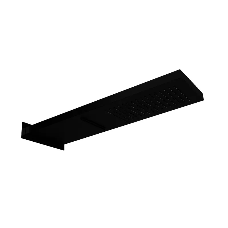 LIVING SPA Wand-Regenbrause 537x165mm Regen/Schwall Schwarz matt