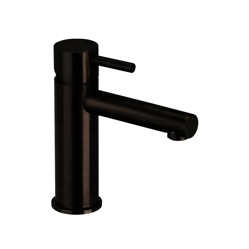 DESIGN iX PVD Waschtisch-Einlochbatt. M-Size ohne Ablauf Black Steel