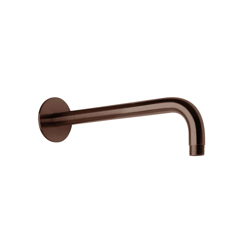 LIVING SPA Wandarm 350mm 70 rund gewinkelt Copper Steel