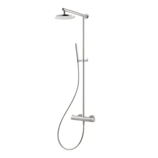 LIVING SPA Duschsäule RB 200mm rund Stabhandbrause Edelstahl