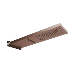 LIVING SPA Wand-Regenbrause 537x165mm Regen/Schwall Copper Steel