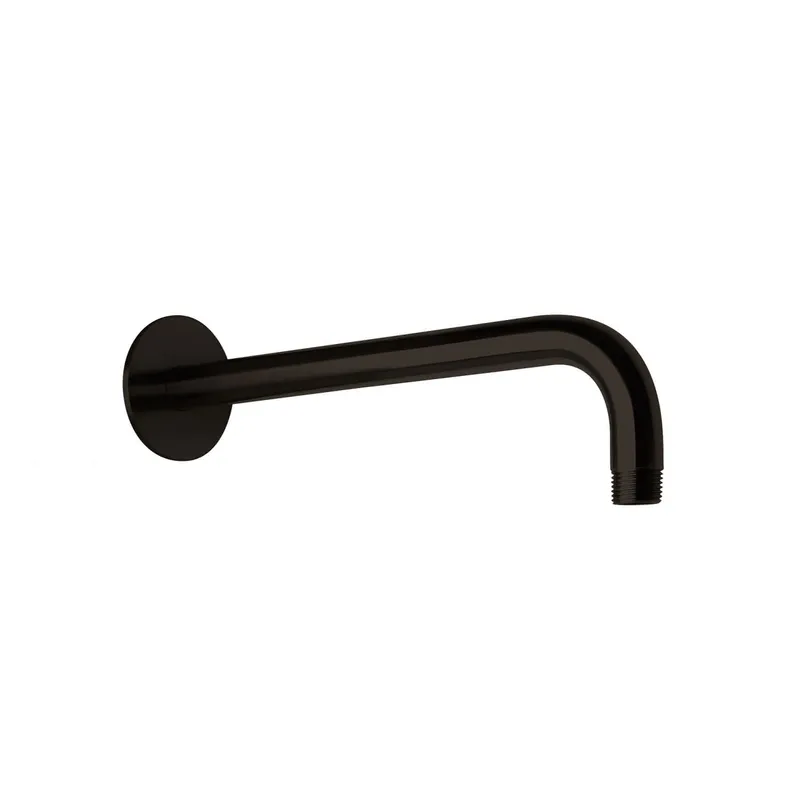 LIVING SPA Wandarm 350mm 70 rund gewinkelt Black Steel
