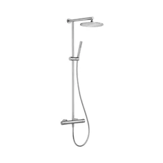 LIVING SPA Duschsäule RB 250mm rund Stabhandbrause Edelstahl