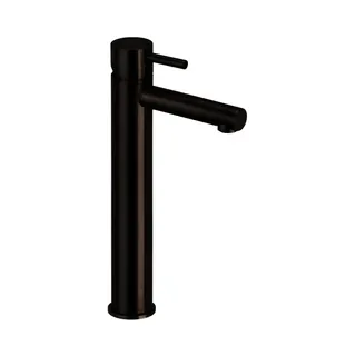 DESIGN iX PVD WT-Einlochbatt. XL-Size Schaft ohne Ablauf Black Steel