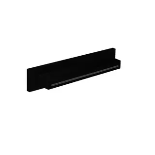 LIVING SPA Schwall-Wandauslauf XL Aufputz Schwarz matt