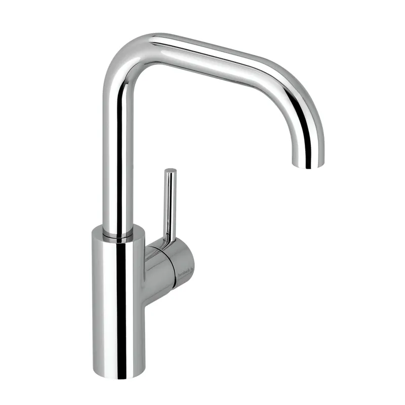 DEEP Waschtisch-Einlochbatterie L-Size Griff seitl. mit Ablauf Chrom