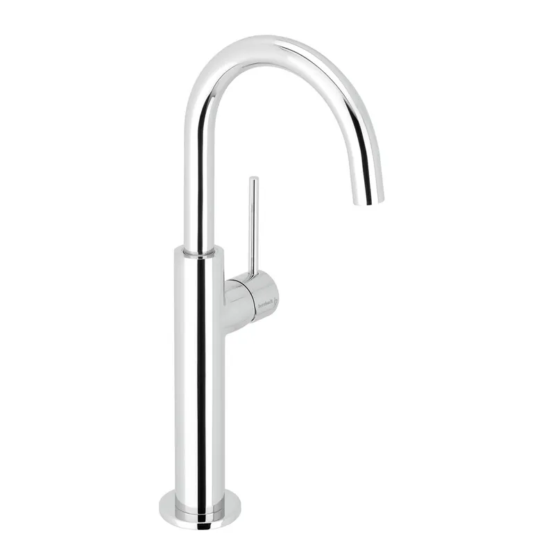 DEEP Waschtisch-Einlochbatterie Slim L-Size Schaft Griff seitl. ohne Ablauf Chrom
