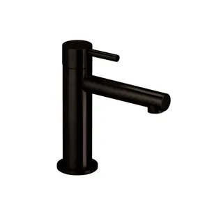 DESIGN iX PVD WT-Einlochbatt. S-Size ohne Ablauf Black Steel