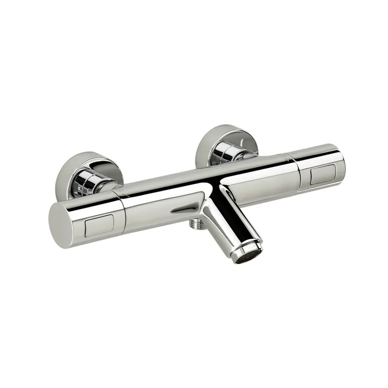 LIVING Thermostat-Wannenbatterie Aufputz rund Chrom
