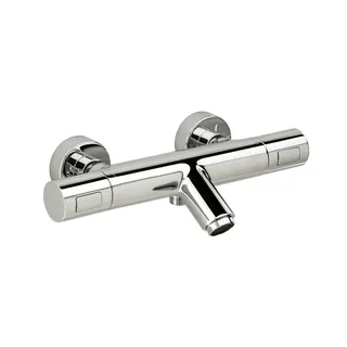 LIVING Thermostat-Wannenbatterie Aufputz rund Chrom