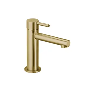 DESIGN iX PVD WT-Einlochbatt. S-Size ohne Ablauf Brass Steel