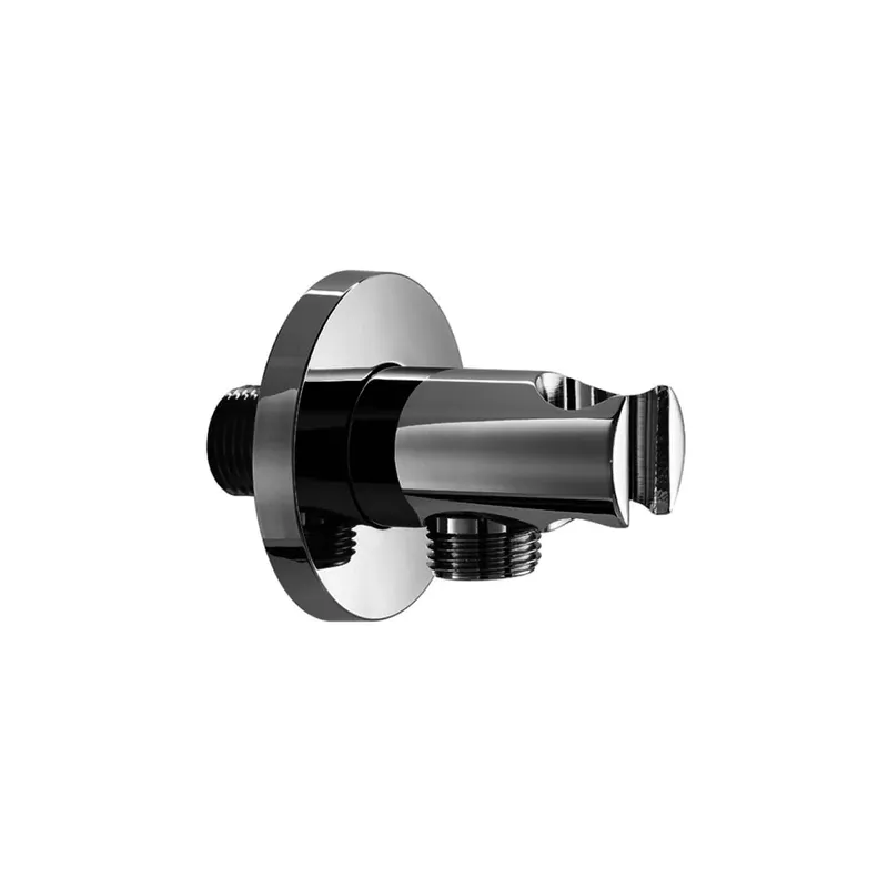LIVING SPA Anschlussbogen mit Konushalter rund Chrom