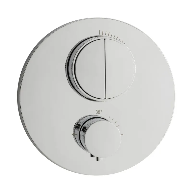 LIVING PUSH Thermostat-Farbset 2 Verbraucher rund rund Chrom