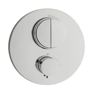 LIVING PUSH Thermostat-Farbset 2 Verbraucher rund rund Chrom