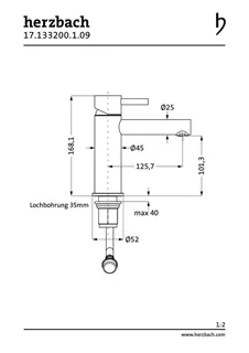 DESIGN iX Waschtisch-Einlochbatterie M-Size ohne Ablauf Edelstahl – Bild 2