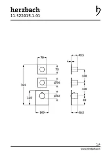 LOGIC XL 2 Thermostat-Farbset 3 Blenden eckig 3 Griffe rund Chrom – Bild 2