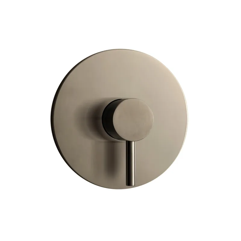 DESIGN iX Brausebatterie Farbset Blende rund Edelstahl