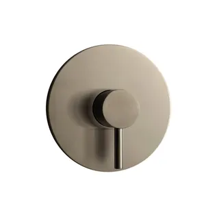 DESIGN iX Brausebatterie Farbset Blende rund Edelstahl