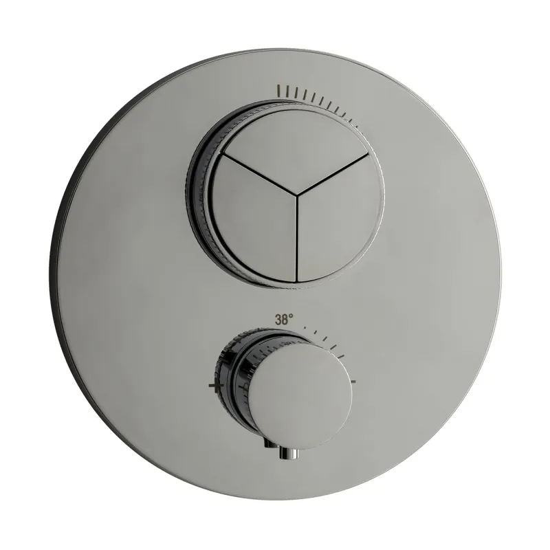 LIVING PUSH Thermostat-Farbset 3 Verbraucher rund rund Chrom