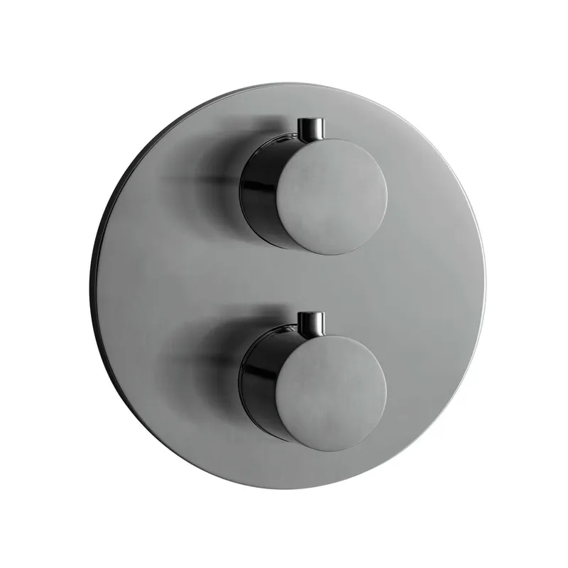 LIVING Thermostat-Farbset 1 Verbraucher rund rund Edelstahl