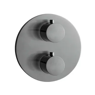 LIVING Thermostat-Farbset 1 Verbraucher rund rund Edelstahl