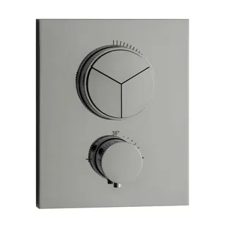 LIVING PUSH Thermostat-Farbset 3 Verbraucher eckig rund Chrom