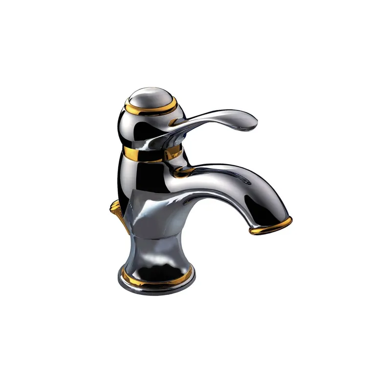 EPOCA Waschtisch-Einlochbatterie mit Ablauf Chrom-Gold